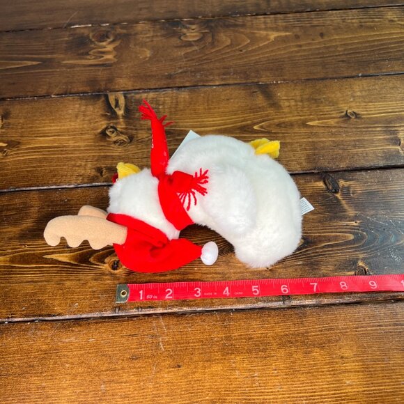 Aflac 2003 Holiday Duck Plush With Antlers & Red Scarf Stuffed Animal - Picture 7 of 8